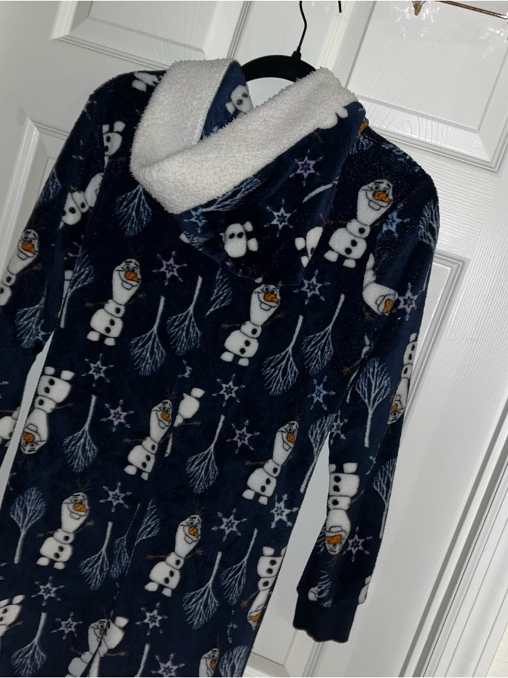 Disney frozen 2 Olaf navy blue onesie pajamas small S - Picture 6 of 7